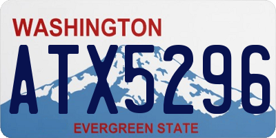 WA license plate ATX5296