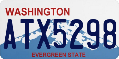 WA license plate ATX5298