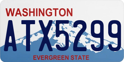 WA license plate ATX5299