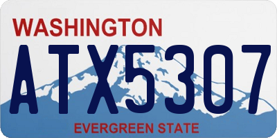WA license plate ATX5307