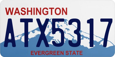 WA license plate ATX5317