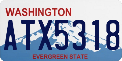 WA license plate ATX5318