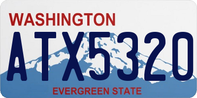 WA license plate ATX5320