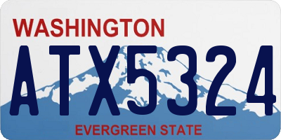 WA license plate ATX5324