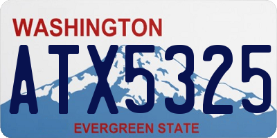 WA license plate ATX5325