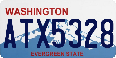WA license plate ATX5328