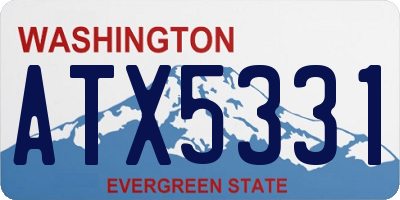 WA license plate ATX5331