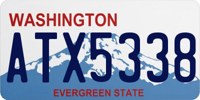 WA license plate ATX5338