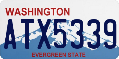 WA license plate ATX5339