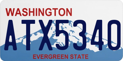 WA license plate ATX5340