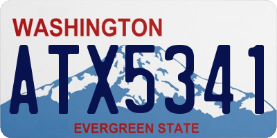 WA license plate ATX5341