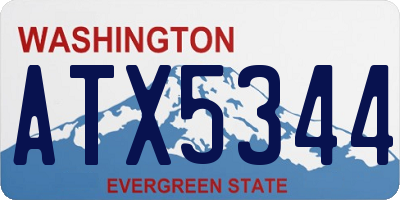 WA license plate ATX5344