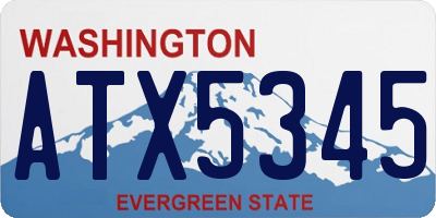 WA license plate ATX5345