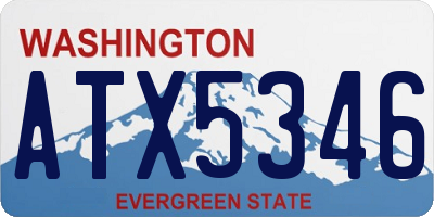 WA license plate ATX5346