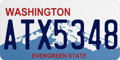 WA license plate ATX5348