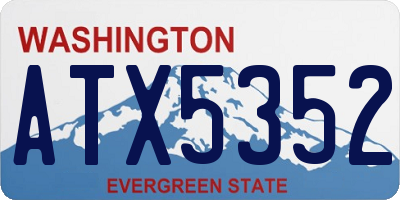 WA license plate ATX5352