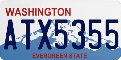 WA license plate ATX5355