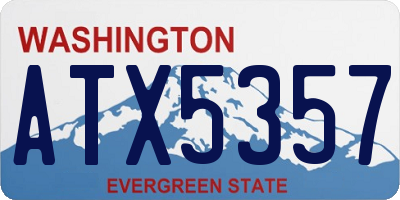WA license plate ATX5357
