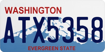 WA license plate ATX5358