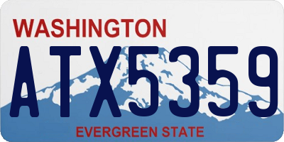 WA license plate ATX5359