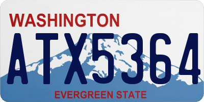 WA license plate ATX5364
