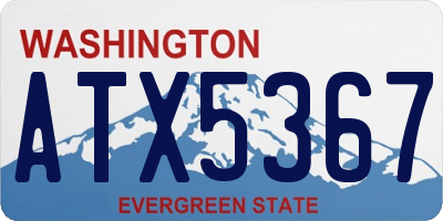 WA license plate ATX5367