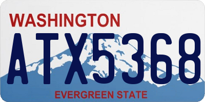 WA license plate ATX5368