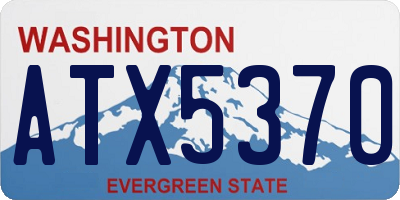 WA license plate ATX5370
