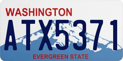 WA license plate ATX5371