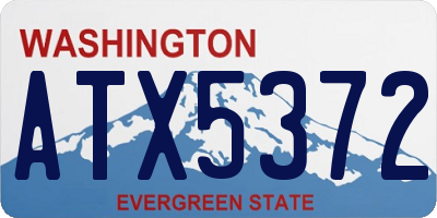 WA license plate ATX5372