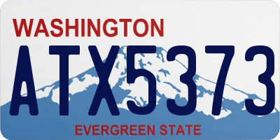 WA license plate ATX5373