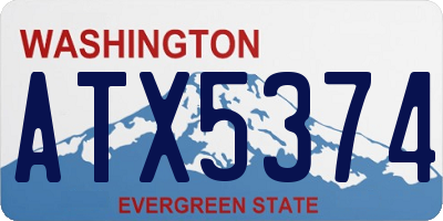 WA license plate ATX5374