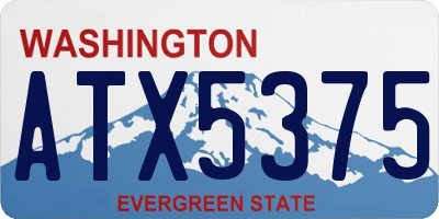 WA license plate ATX5375