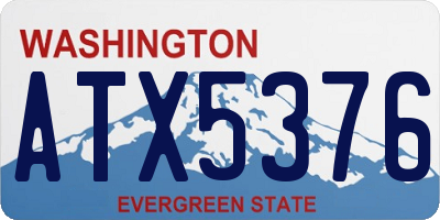 WA license plate ATX5376