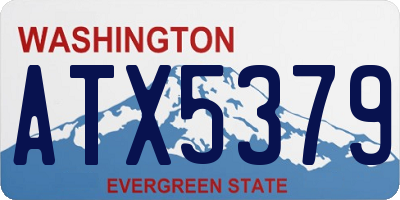 WA license plate ATX5379
