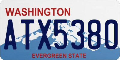 WA license plate ATX5380