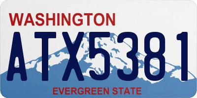 WA license plate ATX5381