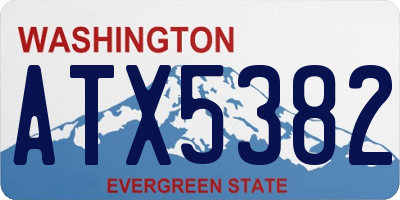 WA license plate ATX5382