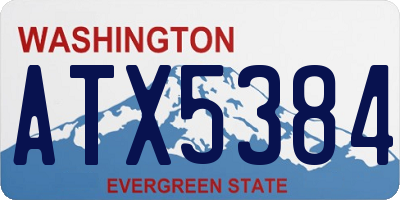 WA license plate ATX5384