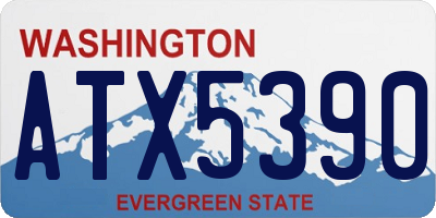 WA license plate ATX5390