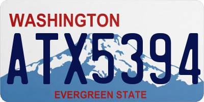 WA license plate ATX5394