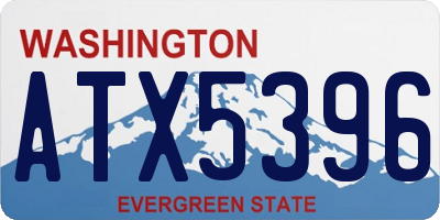 WA license plate ATX5396