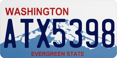 WA license plate ATX5398