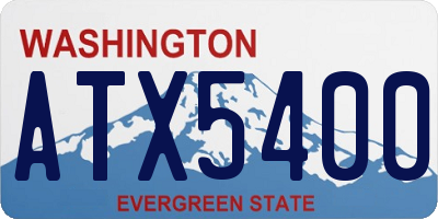 WA license plate ATX5400