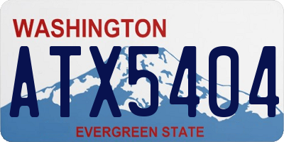 WA license plate ATX5404