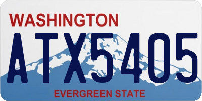 WA license plate ATX5405