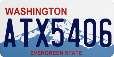 WA license plate ATX5406