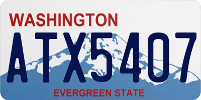 WA license plate ATX5407