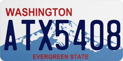 WA license plate ATX5408