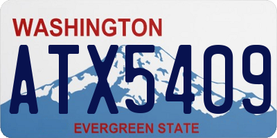 WA license plate ATX5409